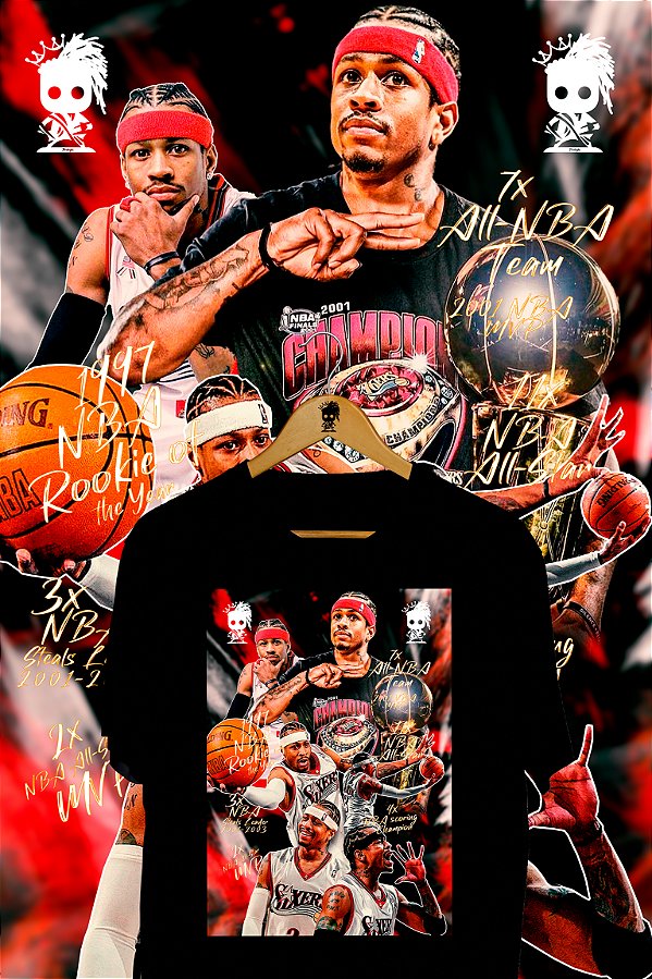 Camiseta Allen Iverson Colorida