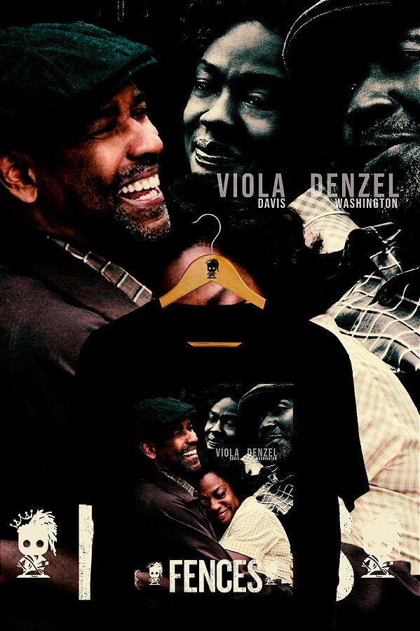 Camiseta Denzel Whashington & Viola Davis, Fences