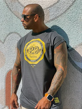 Regata Machão Brasão Since 2020 - Cinza