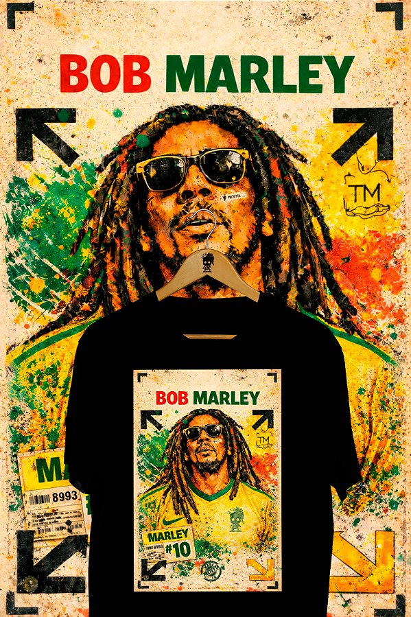 Camiseta Bob Marley - Brasil