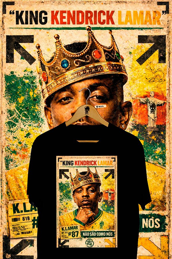 Camiseta King Kendrick Lamar - Brasil
