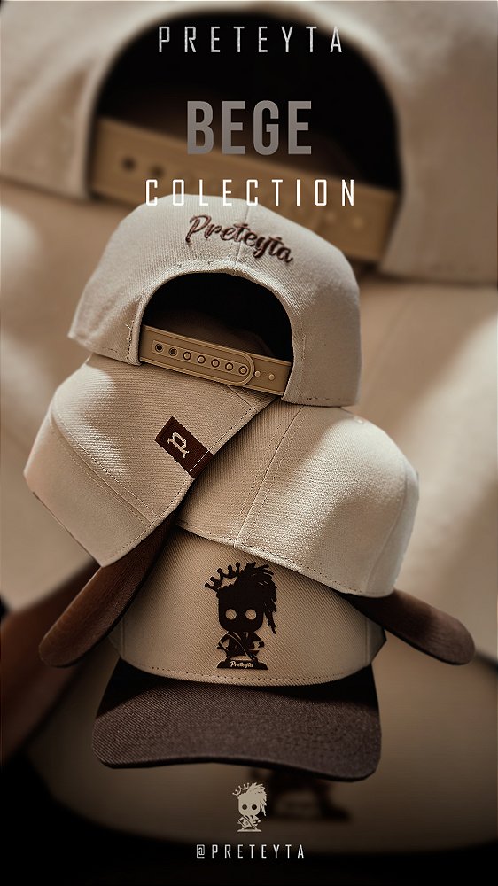 Boné Bege - Logo Marrom