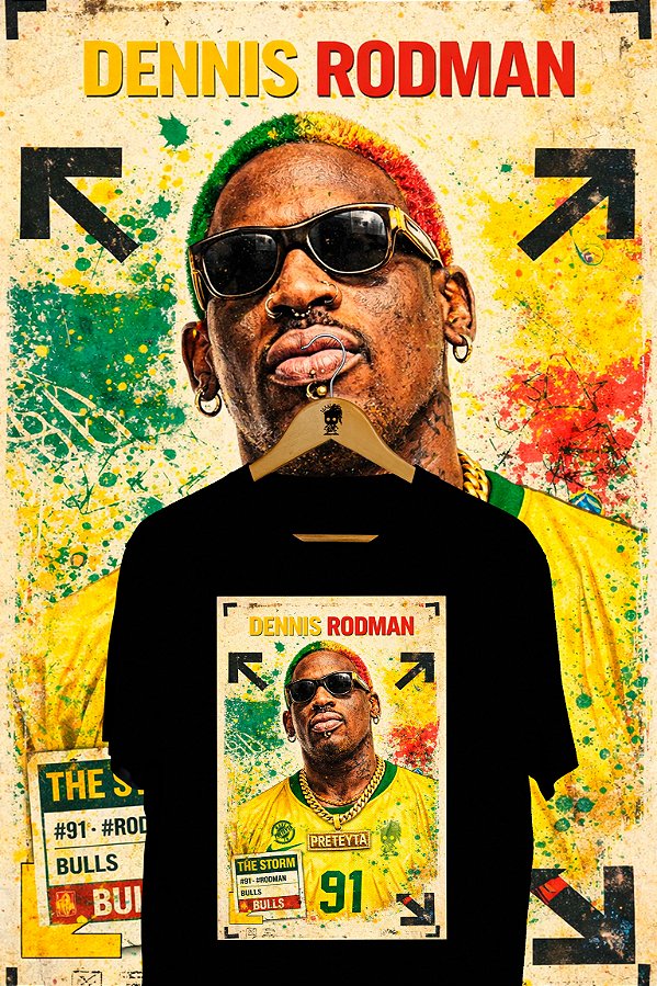Camiseta Dennis Rodman - Brasil