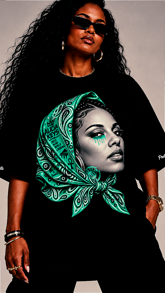 Camiseta Oversized -Alicia Keys