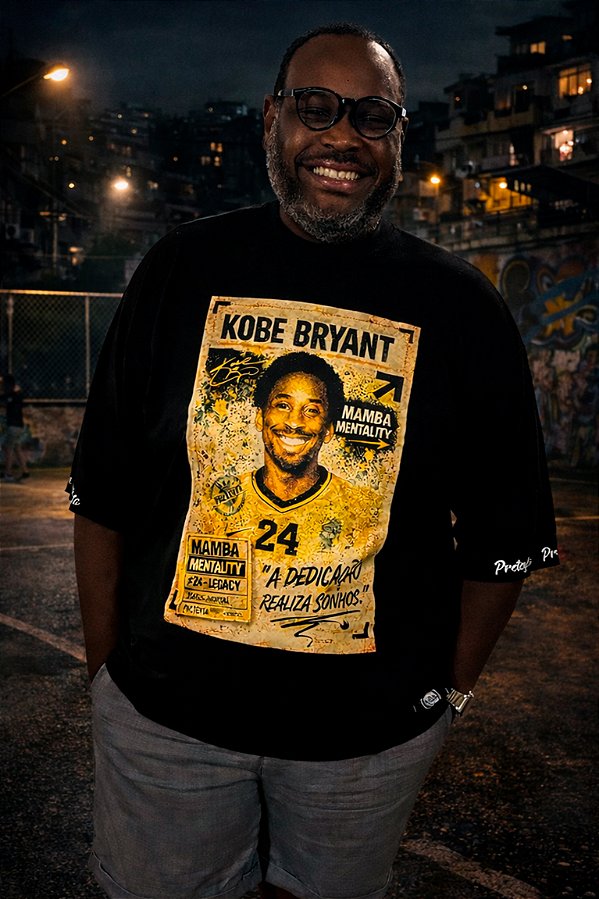 Camiseta Oversized Copa Preta - Kobe Bryant Brasil