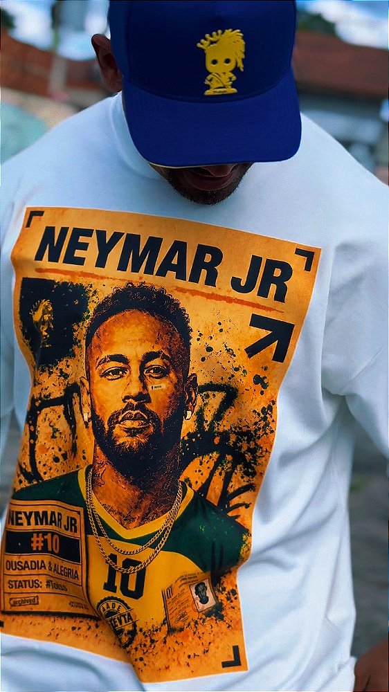 Camiseta Oversized Copa Preta - Neymar
