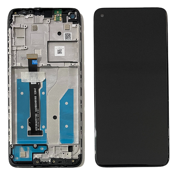 Frontal Tela Display Moto G8 XT2045 Com Aro Original