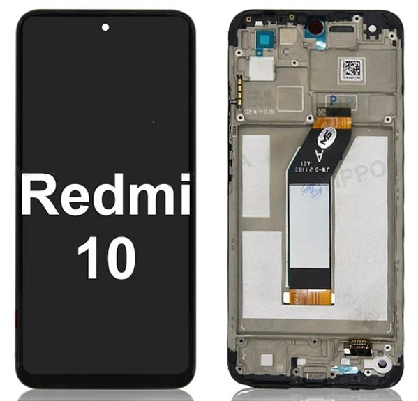 Frontal Tela Display Xiaomi Redmi 10 4G Com Aro 1 Linha