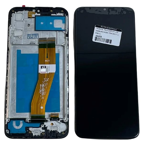 Frontal Tela Display Samsung A03S (A037) Com Aro 1 Linha