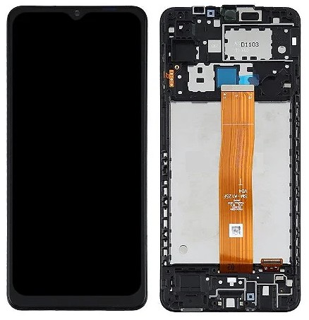 Frontal Tela Display Samsung A12 (A125 / A127) Com Aro 1 Linha