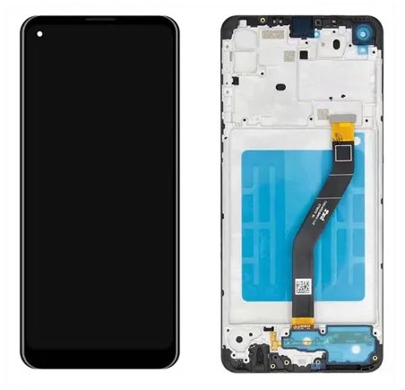 FRONTAL TELA DISPLAY SAMSUNG A21 (A215) COM ARO 1 LINHA