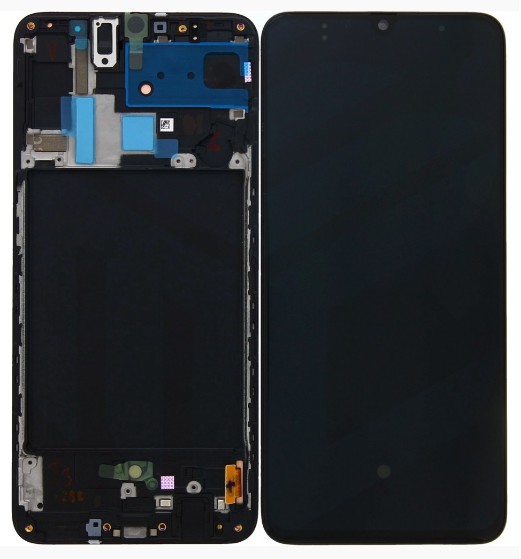 FRONTAL TELA DISPLAY SAMSUNG A70 COM ARO 1 LINHA OLED BORDA GROSSA