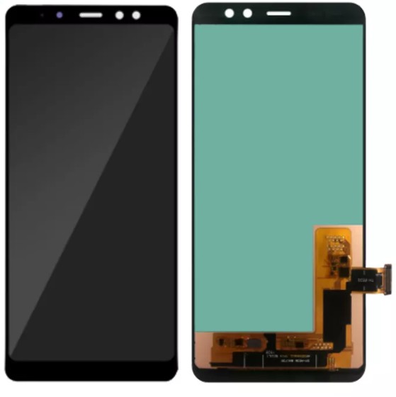 FRONTAL TELA DISPLAY SAMSUNG A8 2018 A530 1 LINHA INCELL