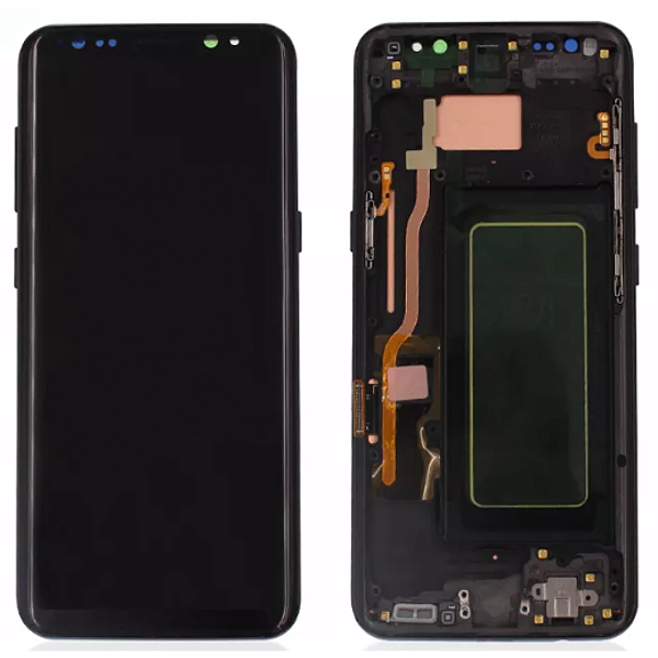 FRONTAL TELA DISPLAY SAMSUNG S8 (G950) COM ARO 1 LINHA AMOLED