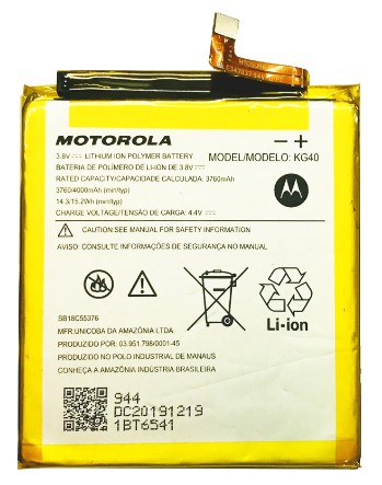 BATERIA MOTOROLA MOTO G8 / G8 PLAY / MOTO E7 / MOTO ONE MACRO / KG40 1 LINHA
