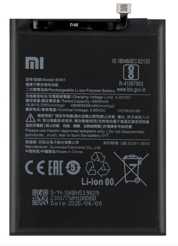 BATERIA XIAOMI REDMI 8 / REDMI 8A (BN51) 1 LINHA