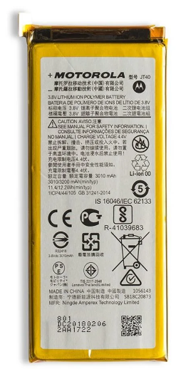 Bateria Motorola Moto G6 Plus XT1926 (JT40) Deji