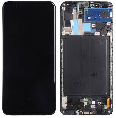 FRONTAL TELA DISPLAY SAMSUNG A70 (A705) COM ARO ORIGINAL NACIONAL