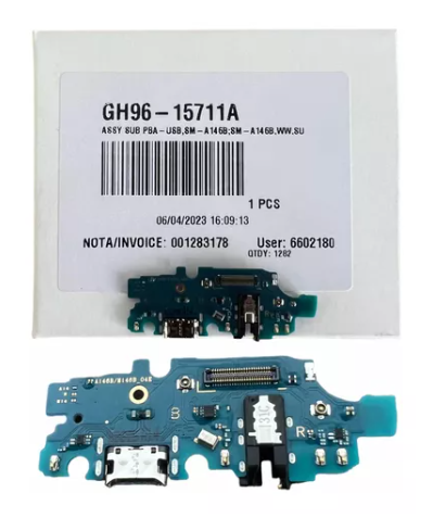 PLACA SUB CONECTOR DE CARGA SAMSUNG A14 5G (A146B) ORIGINAL NACIONAL