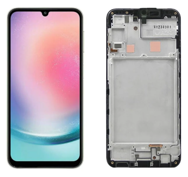 FRONTAL TELA DISPLAY SAMSUNG A24 4G (A245) COM ARO OLED 1 LINHA