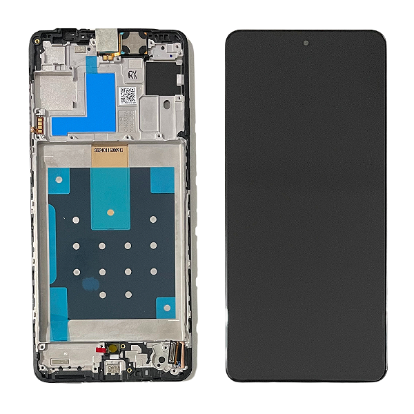 Frontal Tela Display Samsung M55 5G M556 Com Aro Original