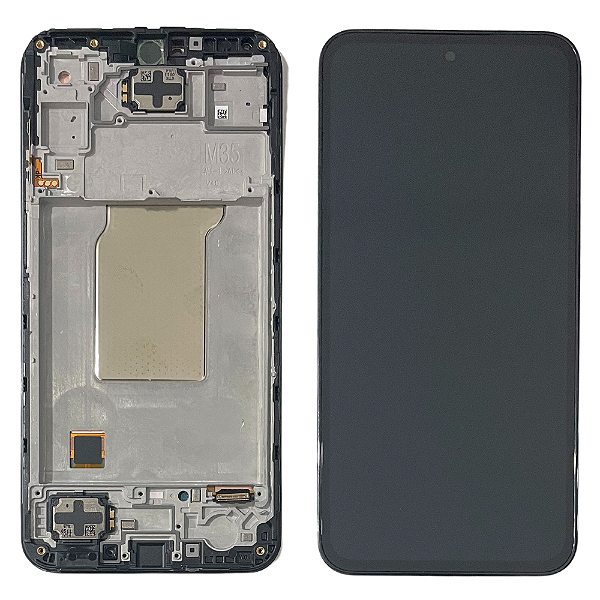 Frontal Tela Display Samsung M35 5G M356 Com Aro Original