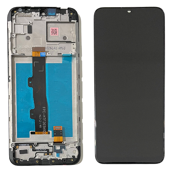 Frontal Tela Display Moto E7 Power XT2097 Com Aro Original