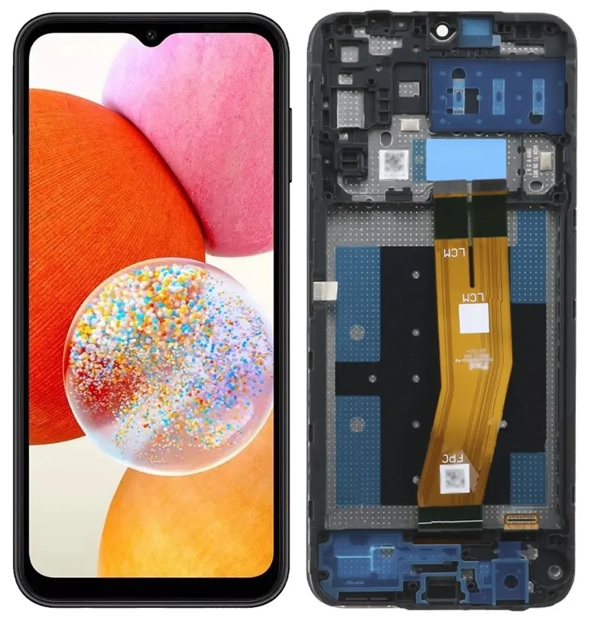 Frontal Tela Display Samsung A14 4G (A145) Com Aro 1 Linha