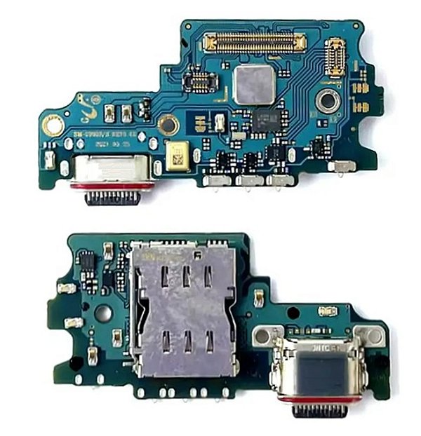 Placa Sub Conector de Carga Samsung S21FE / S21 FE (G990) 1 Linha