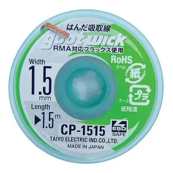 Malha Dessoldadora Goot Wick 1515 1.5mm 150cm