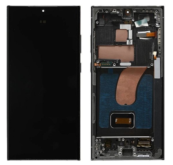 Frontal Tela Display Samsung S23 Ultra S918 Com Aro Oled REWA