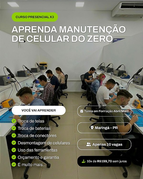 RESERVA DE VAGA - Curso Presencial X3 (Valor total R$1.997)