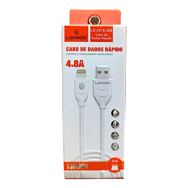 Cabo Rápido Usb para iPhone 1 Metro 4.8A LE-2016IOS Lehmox
