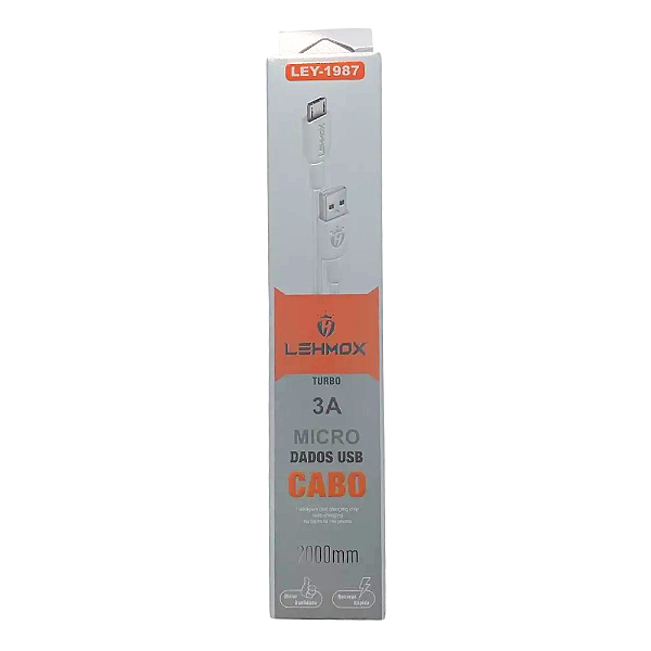 Cabo Rápido Usb Para Micro Usb 2M 3A LEY-1987 Lehmox