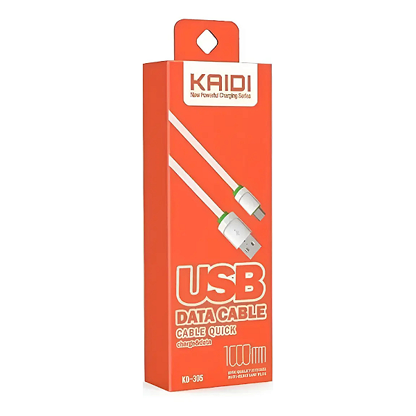 Cabo Rápido Usb Para Micro Usb 1 Metro KD-305 Kaidi