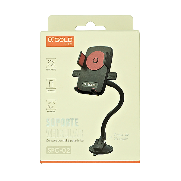 Suporte Veicular Flexível Rotação 360° 6 Polegadas SPC-02 Agold
