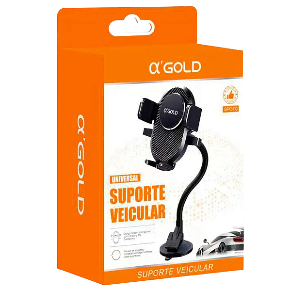 Suporte Veicular Flexivel Rotação 360° Ajustavel SPC-09 Agold