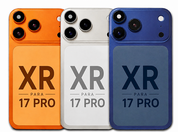 Carcaça Transforma iPhone XR Em 17 Pro Adaptação