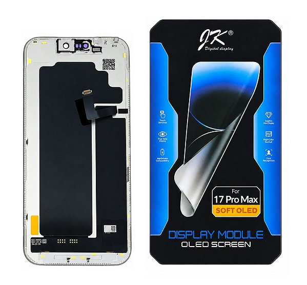 Frontal Tela Display iPhone 17 Pro Max Soft Oled JK (Troca Ci)