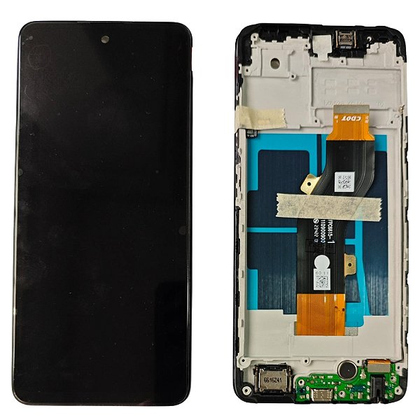 Frontal Tela Display Infinix Hot 40i Com Aro Original (Com Sub Placa de Carga)
