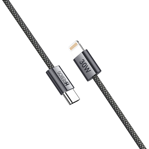 Cabo Premium Nylon Tipo C Lightning 30W 2M CB-487I Hrebos