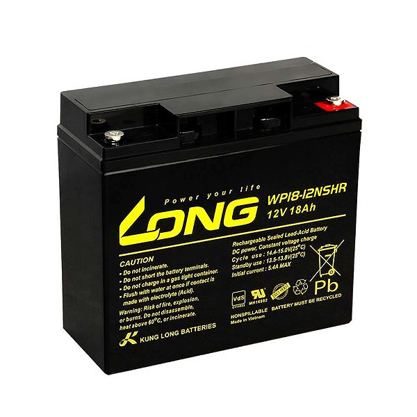 Bateria VRLA Kung Long WP18-12NSHR (12V / 18AH) - Novo