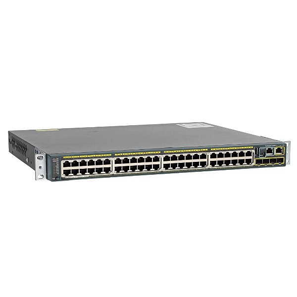 Switch Cisco WS-C2960S-48FPS-L V02 - 48x 1Gbps PoE+ com 1x Gbps + 4 SFP - Seminovo