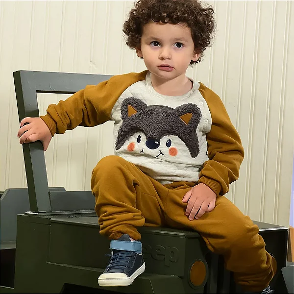 Conjunto Infantil Longo Matelasse/Molecotom João Gabriel - Upi Uli