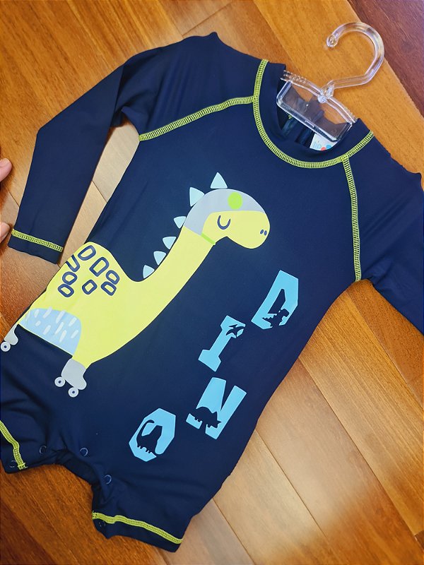 Macaquinho Praia Dino Sport Elastano Toddler Proteção uv 50+ TipTop