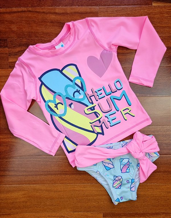 Conjunto Praia Marshmellow Lycra  Proteção uv50+ TipTop