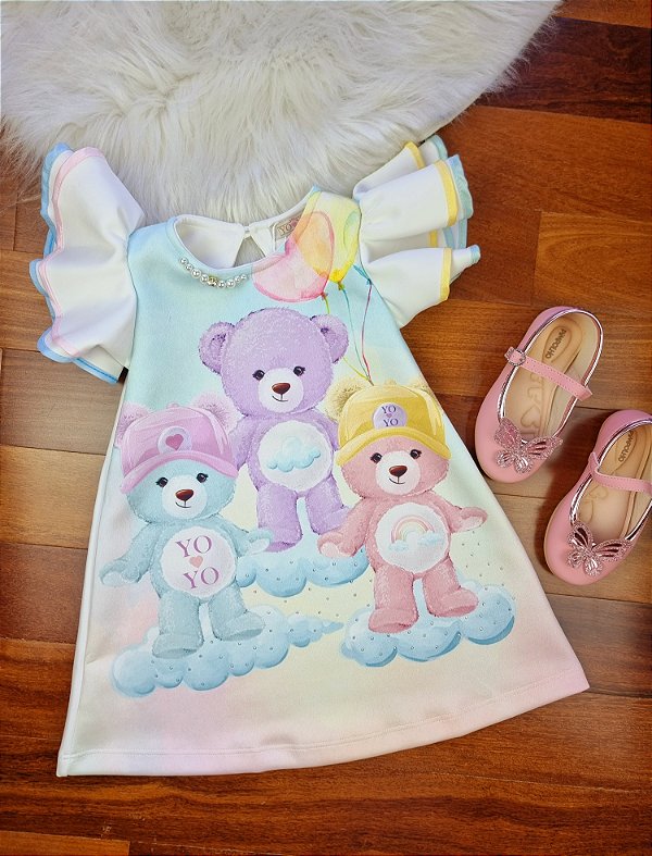 Vestido Menina Ursinhos Carinhosos Yoyo