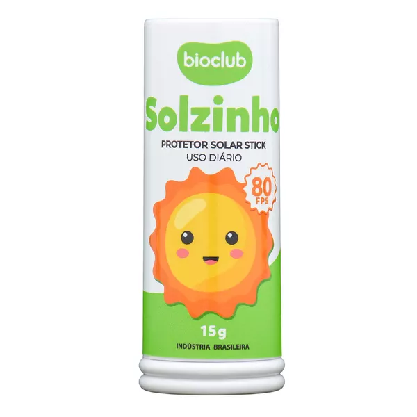 Protetor Solar Stick Natural FPS 80 - Solzinho Stick 15g - Bioclub