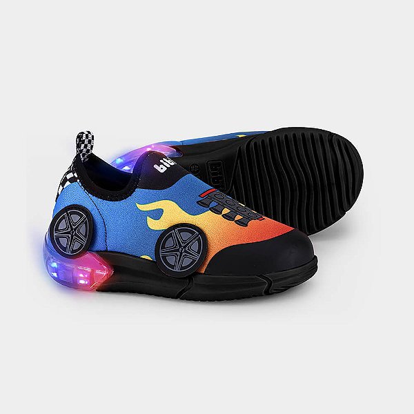 Tênis Infantil de Luz Bibi Space Preto de Carro