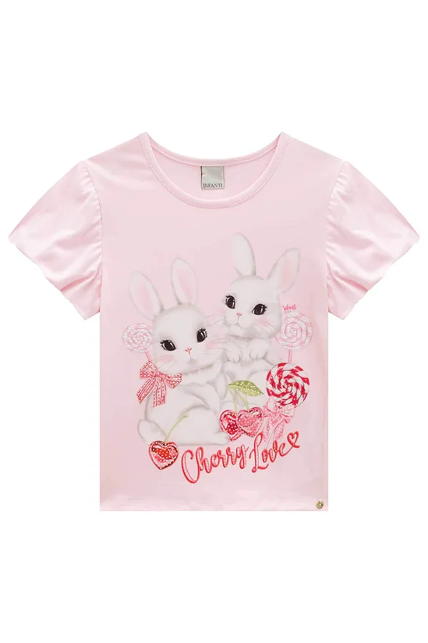 Blusa em Cotton Coelhinho Infanti